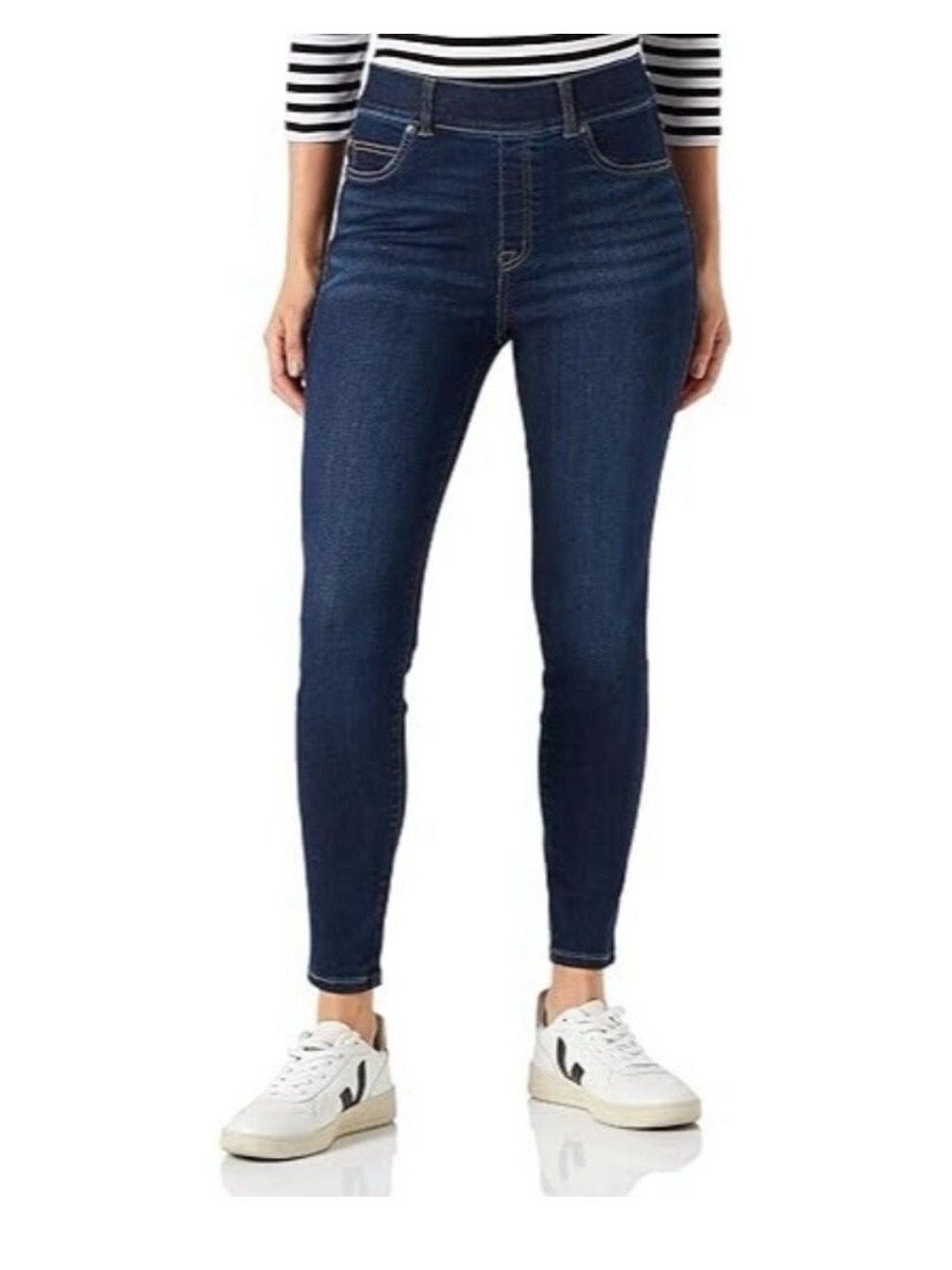 Spanx High-Rise Skinny Jeans In Dark Blue - Sleek Fit Size M
